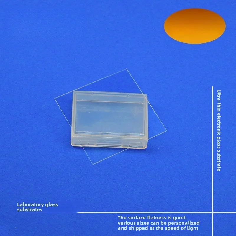 Ultra Thin Electronic Glass Substrate, 100x100mm, 0.4 / 0.55 / 1.8 / 2mm, 20Pcs Box for Lab Compost Bin