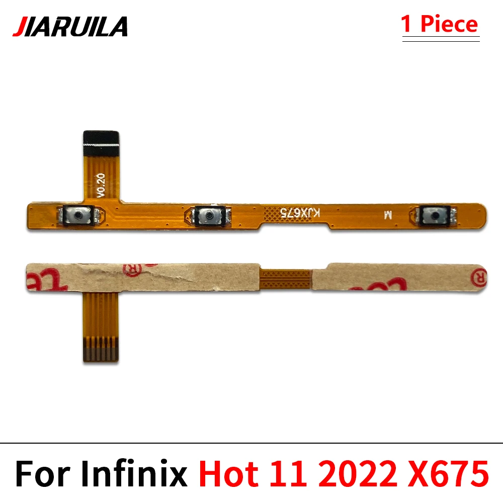 50Pcs，NEW Power on/off Volume Key Button Flex Cable Ribbon For Infinix Hot 9 Play 10 20 5G 10 Lite 10s 10T 10i 20i 20S 40 Pro