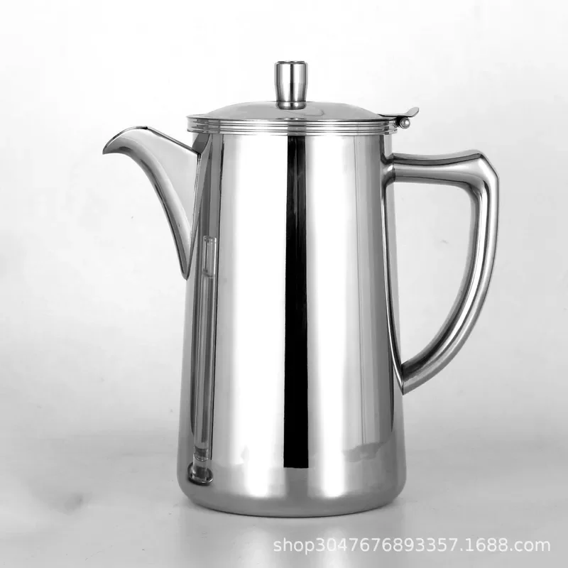 304 Stainless Steel Cold Brew Kettle Large Capacity Heat Resistant Pitcher for Home and Commercial Use Thickened Durable