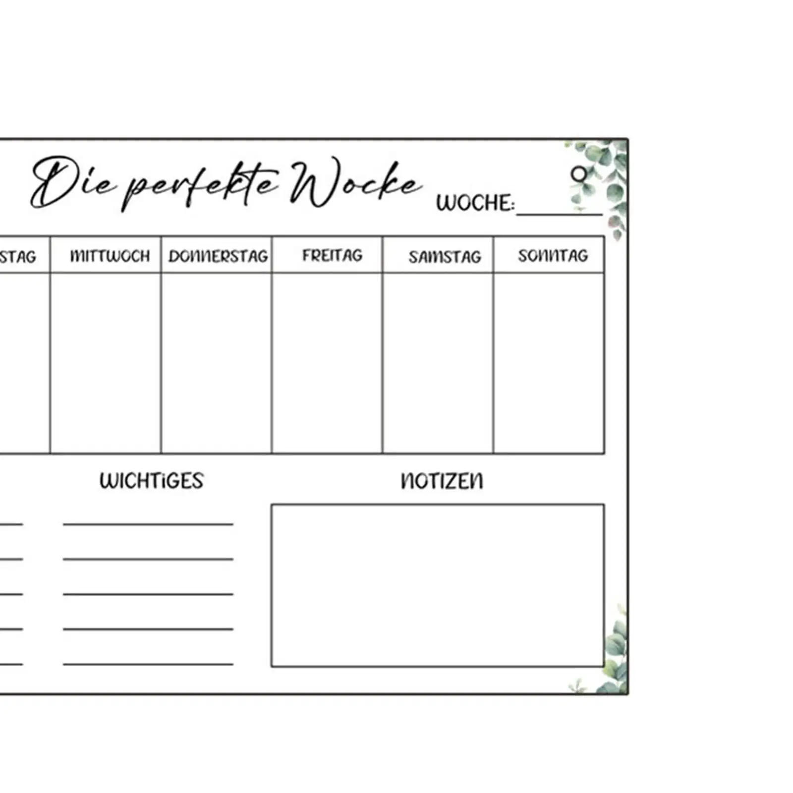 Acrylic Dry Erase Board, Calendar Sticker White Board, Erasable Whiteboard