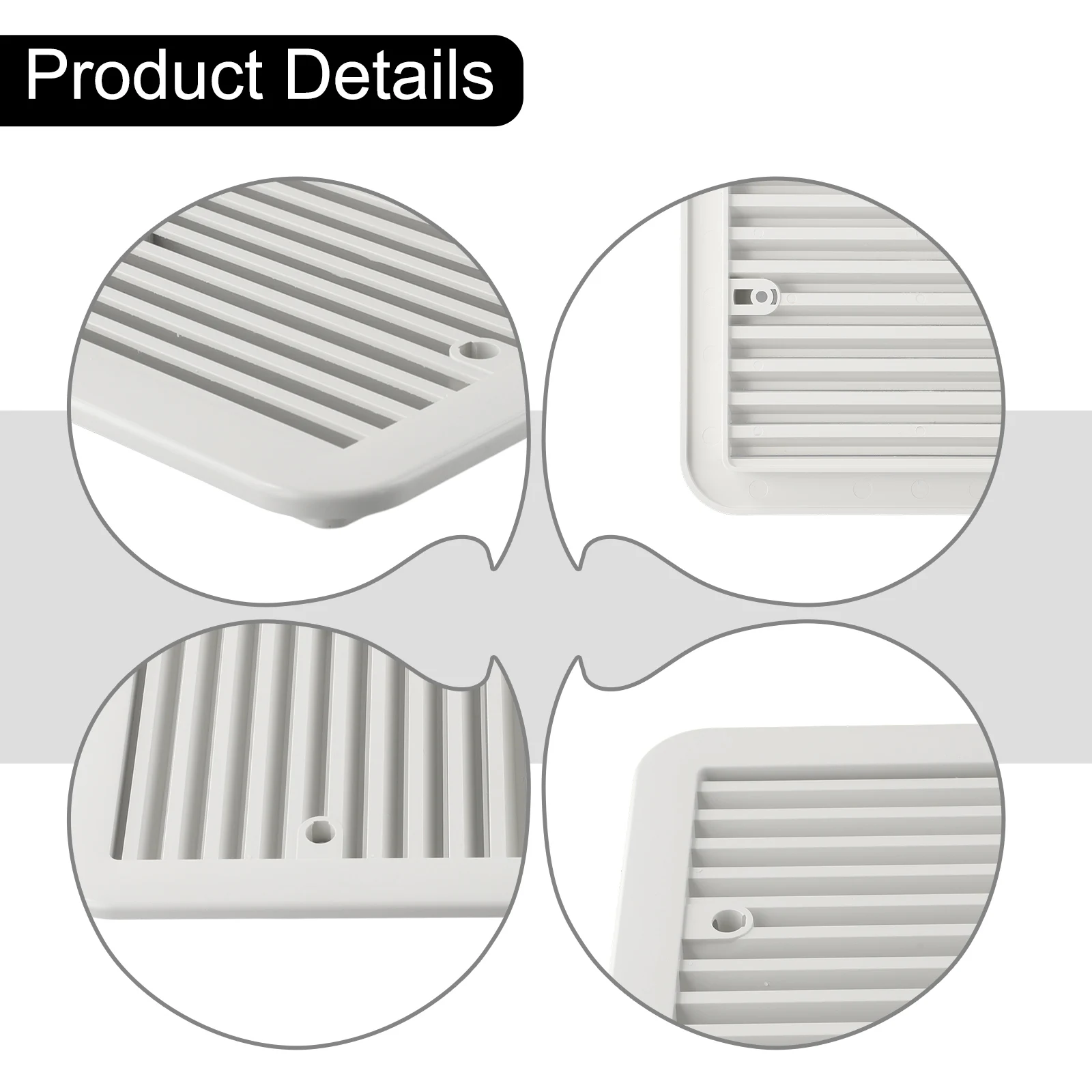Side Exhaust Vent Vent Cover 205.5x186.43mm ABS Material Long Lasting Long-lasting High Quality Bathroom Caravans