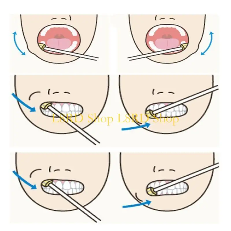 L8rd 10pcs/set使い捨て口頭ケアスポンスワブは、口腔クリーニングのための無味の滅菌歯科用sw棒を個別に掃除する