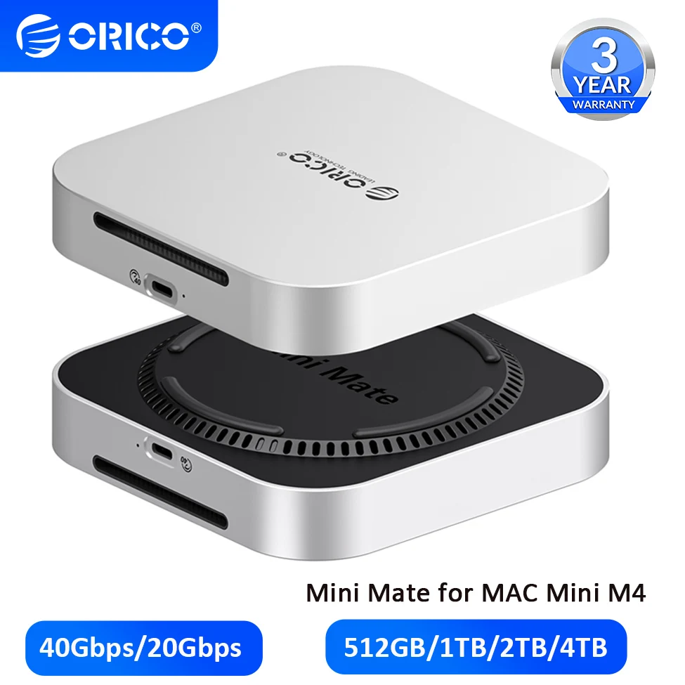 

ORICO MiniMate 40Gbps Portable SSD External Hard Drive 512GB 1TB 2TB 4TB PSSD USB Hub Multi Port Docking Station for MAC Mini M4