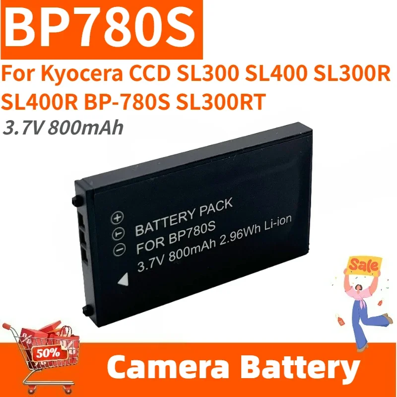 

High Quality BP780S Camera Battery 3.7V 800mAh For Kyocera CCD SL300 SL400 SL300R SL400R BP-780S SL300RT Brand New