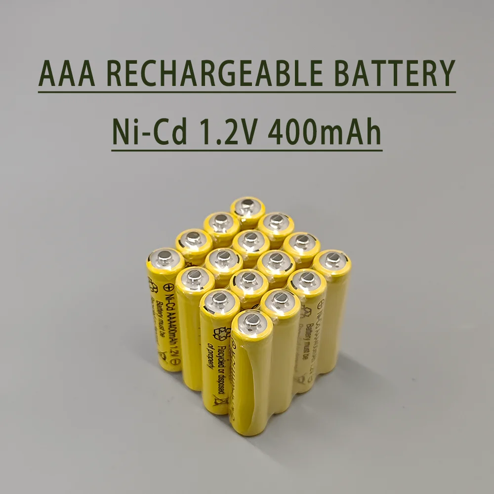 بطاريات AAA قابلة لإعادة الشحن مع شاحن - Ni-Cd بقدرة 400 مللي أمبير في الساعة للطاقة طويلة الأمد للألعاب وأجهزة التحكم عن بعد والمصابيح الكاشفة #4