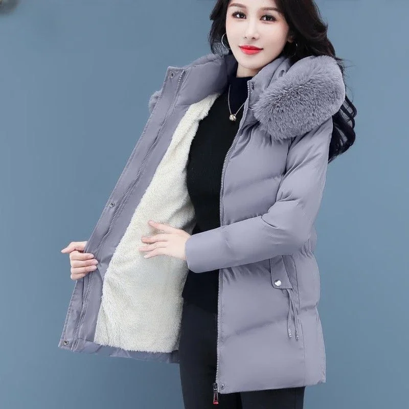 

2023 New Women Down Cotton Coat Winter Jacket Female Short Loose Parkas Fashion Hooded Outwar Thick Warm Outcoat