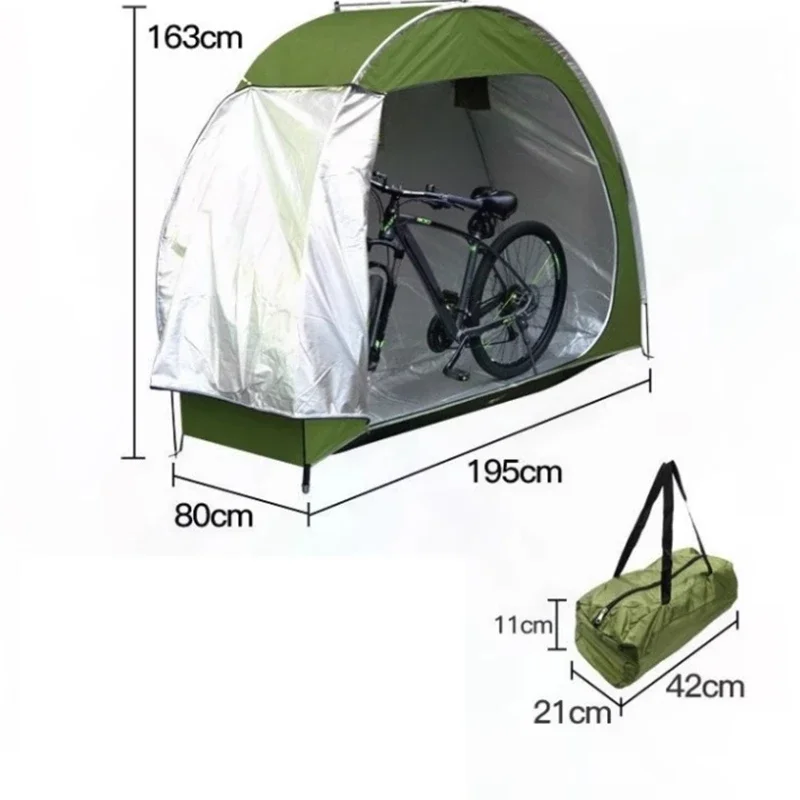 Outdoor cycling, bicycle tent, rain shelter, sunshade, grocery tent, popular item, 210D storage room