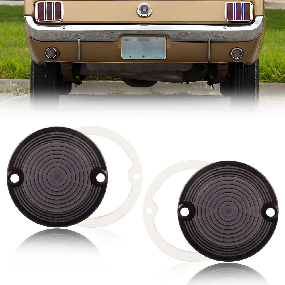 2X Rear Bumper Reflector Tail Light Backup Light Reverse Light Cover For 1964-1968 Ford Mustang 1967-1968 Mercury Cougar No Bulb