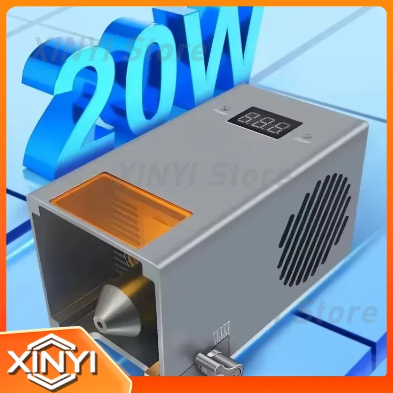 K20 20W Engraver Head Kit for CNC Laser Engraving Machine 450nm Blue Diode Engraving Module with Air Assist for DIY Laser