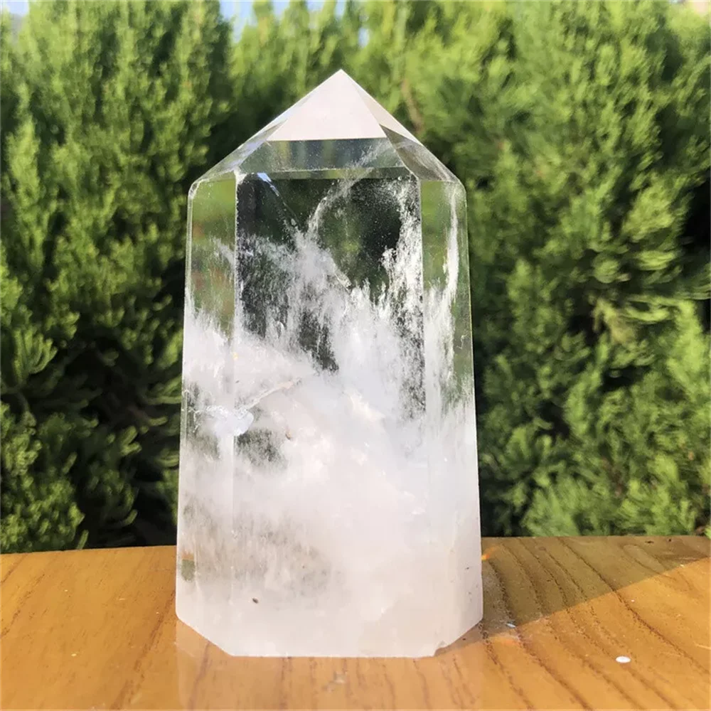 Natural White Transparent Quartz Obelisk, White Quartz Tower, Mineral Reiki Healing , Energy,Demagnetization Obelisk