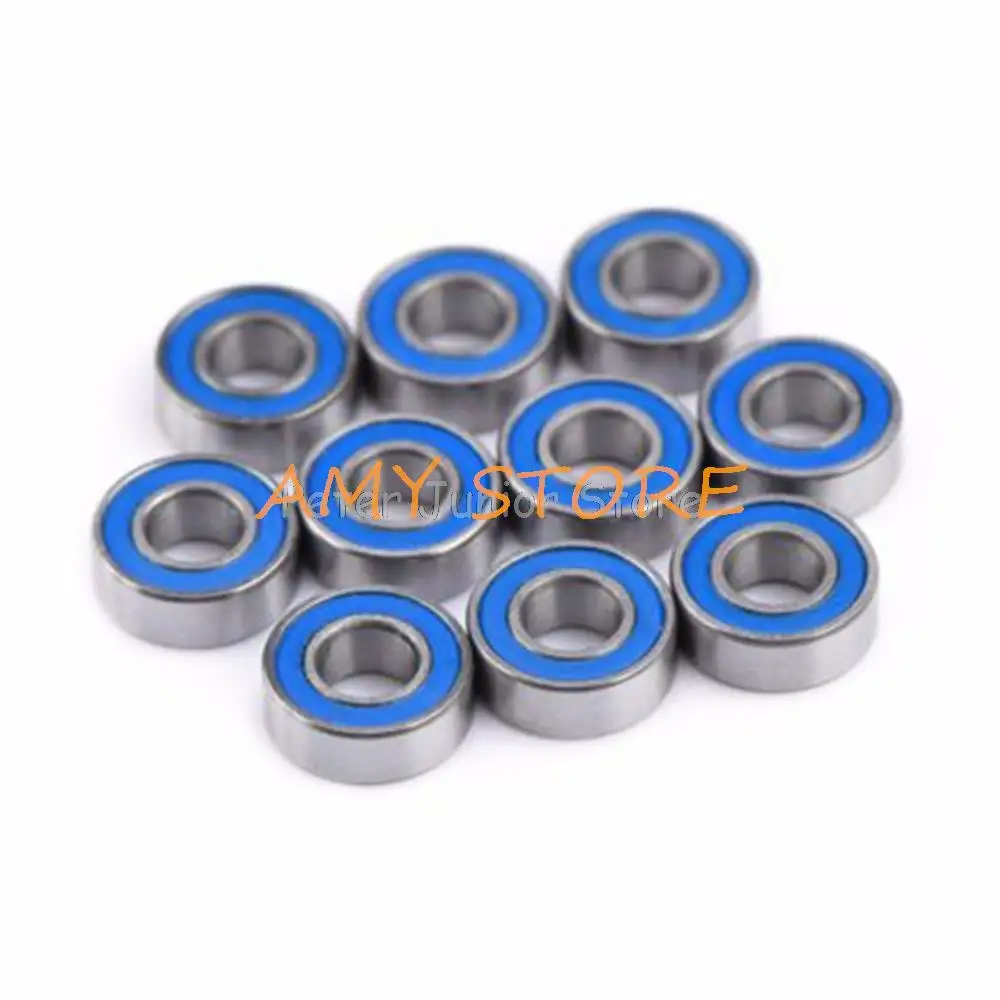 10pcs MR115-2RS 5x11x4mm Blue Rubber Seals Cover Bearing Material Bearing Steel