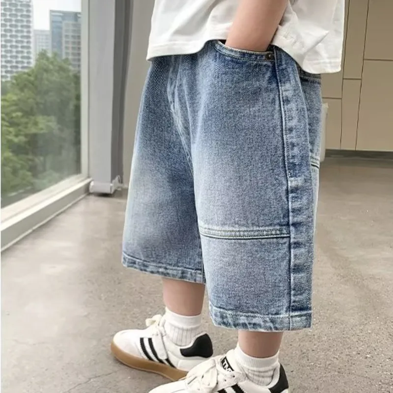 Children\'s Five Point Shorts Summer Summer Boys\' Fashion Gradient Jeans Korean Casual Pants For Children