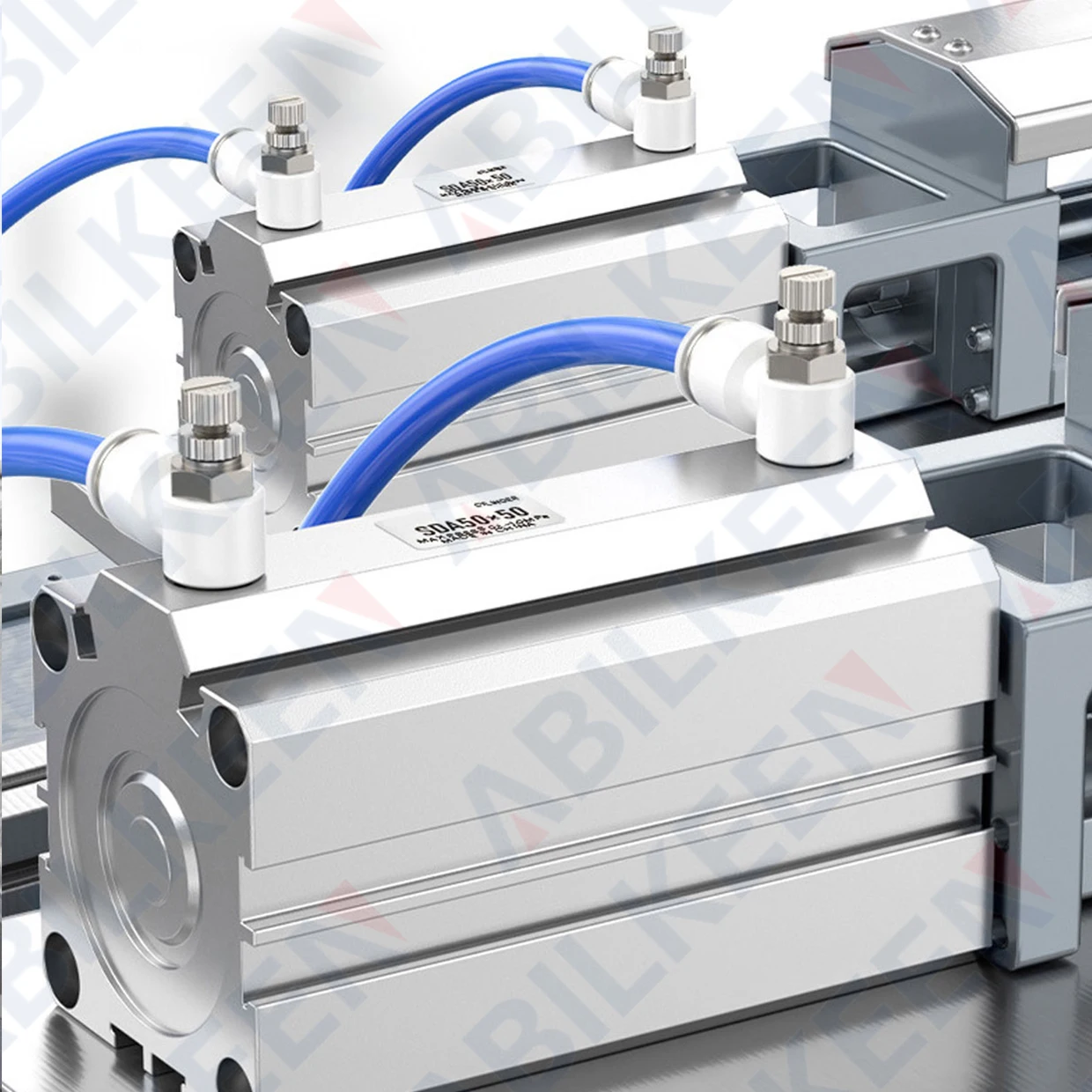 ABILKEEN SDA80X5 SDA Series Thin Air Cylinder 80MM Female Thread Bore X 5MM Stroke Double Acting Pneumatic Compact Cylinder