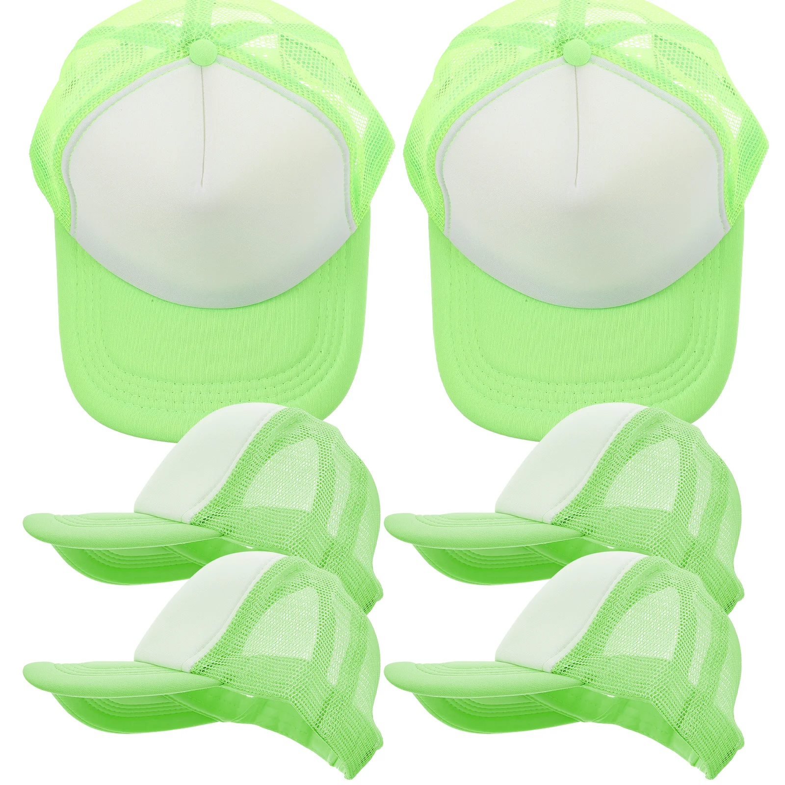 

10pcs Blank Mesh Baseball Cap Diy Sublimation Hat Heat Transfer Printing Lightweight Breathable Trucker Hats For Men Women