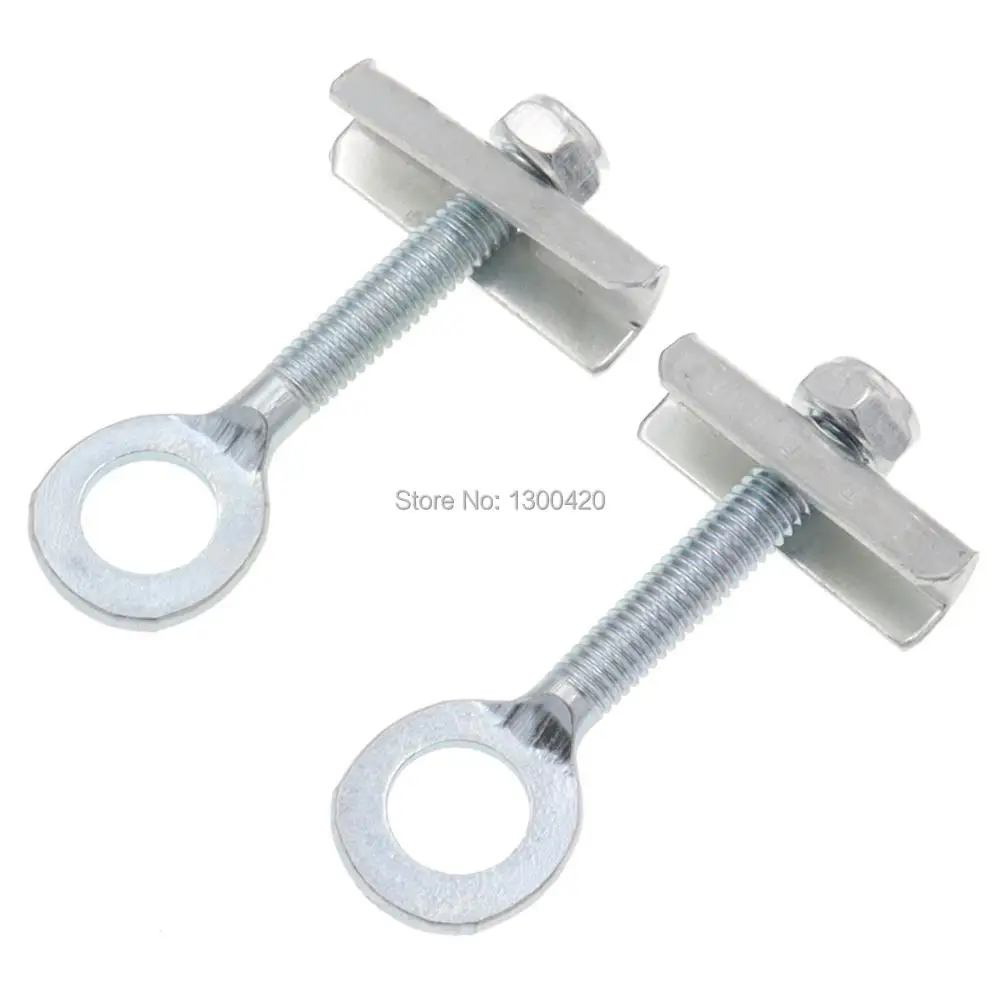 1 Pair Rear Wheel Axle Hole Chain Tensioner Adjuster for 49cc 2-Stroke 4-Stroke Mini Dirt Pit Bike