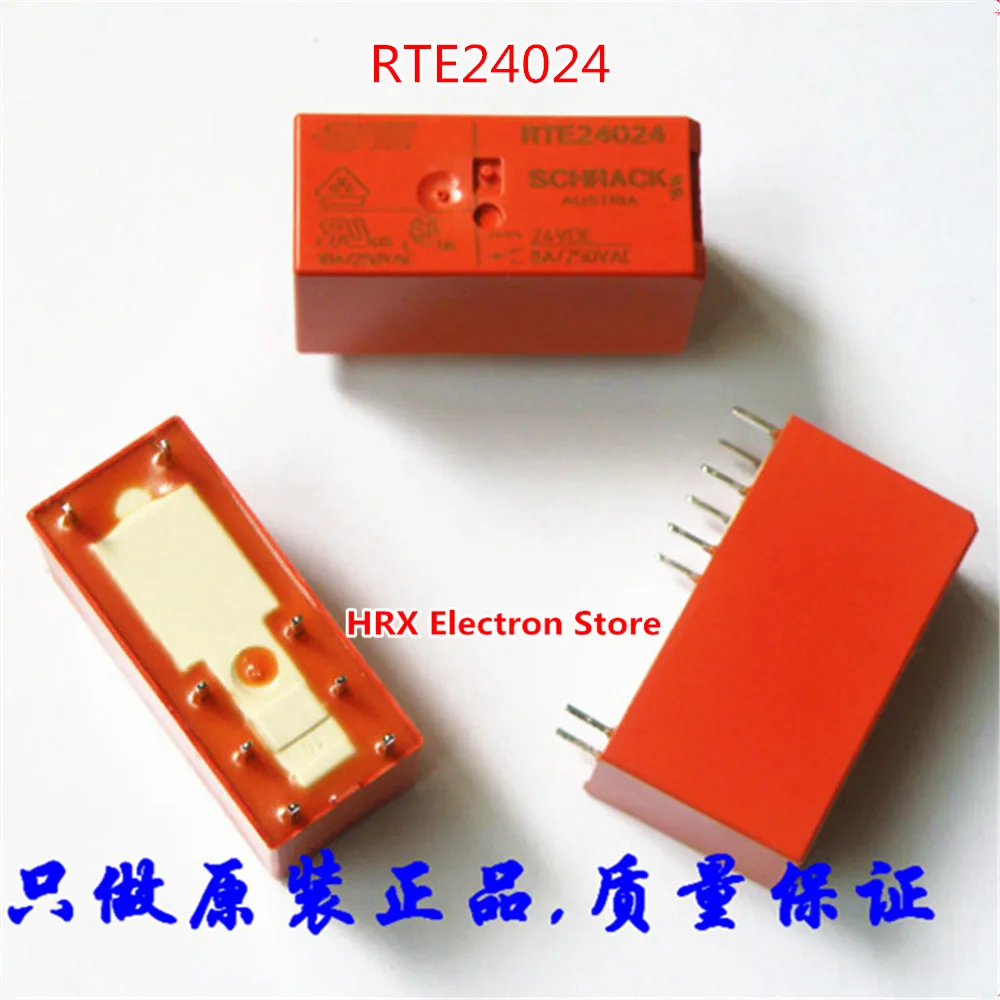 10PCS/LOT Relay RTE24005 RTE24012 RTE24024 RTE24048 8A 8PIN New Original