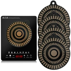 2/4Pcs Induction Cooker Insulation Pad Heat Resistant Hob Mats with Colour Changing Designs Hob Covers Cooktop Protector Mat