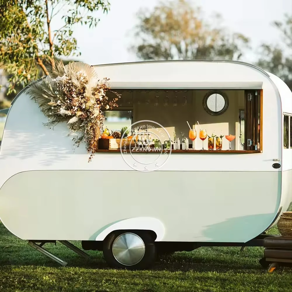 Vintage Mobile Food Truck with CE Valid Hot Dog Cart and Restaurant Trailer for Snack Foods