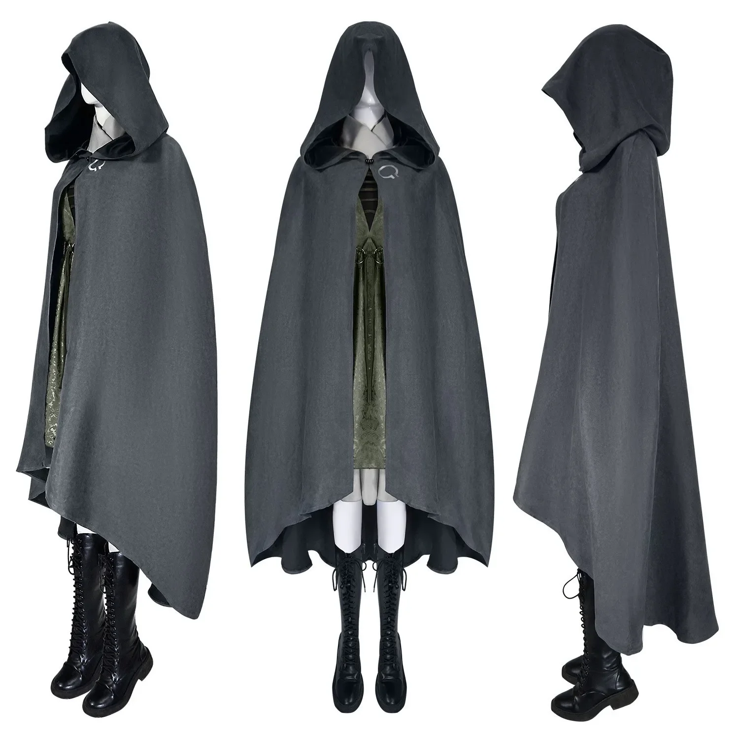 زي لعب الأدوار ميلينا النار الساحرة رداء سحري حلقة قديمة فستان تنكري