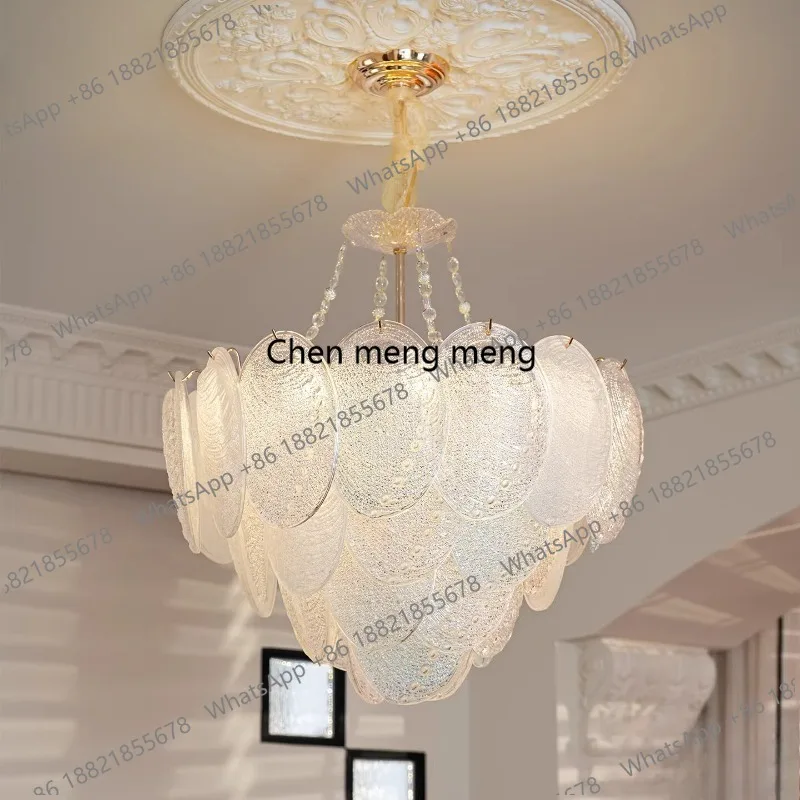 

French bedroom hanging lamp dining room antique room modern light luxury crystal lamp