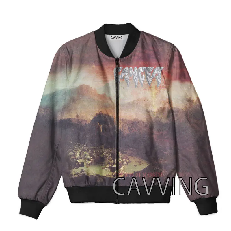 

CAVVING 3D Printed Cancer Rock Zipper Bomber Jackets Men Overcoat Mens Coat Zip Up Jackets for Women/Men