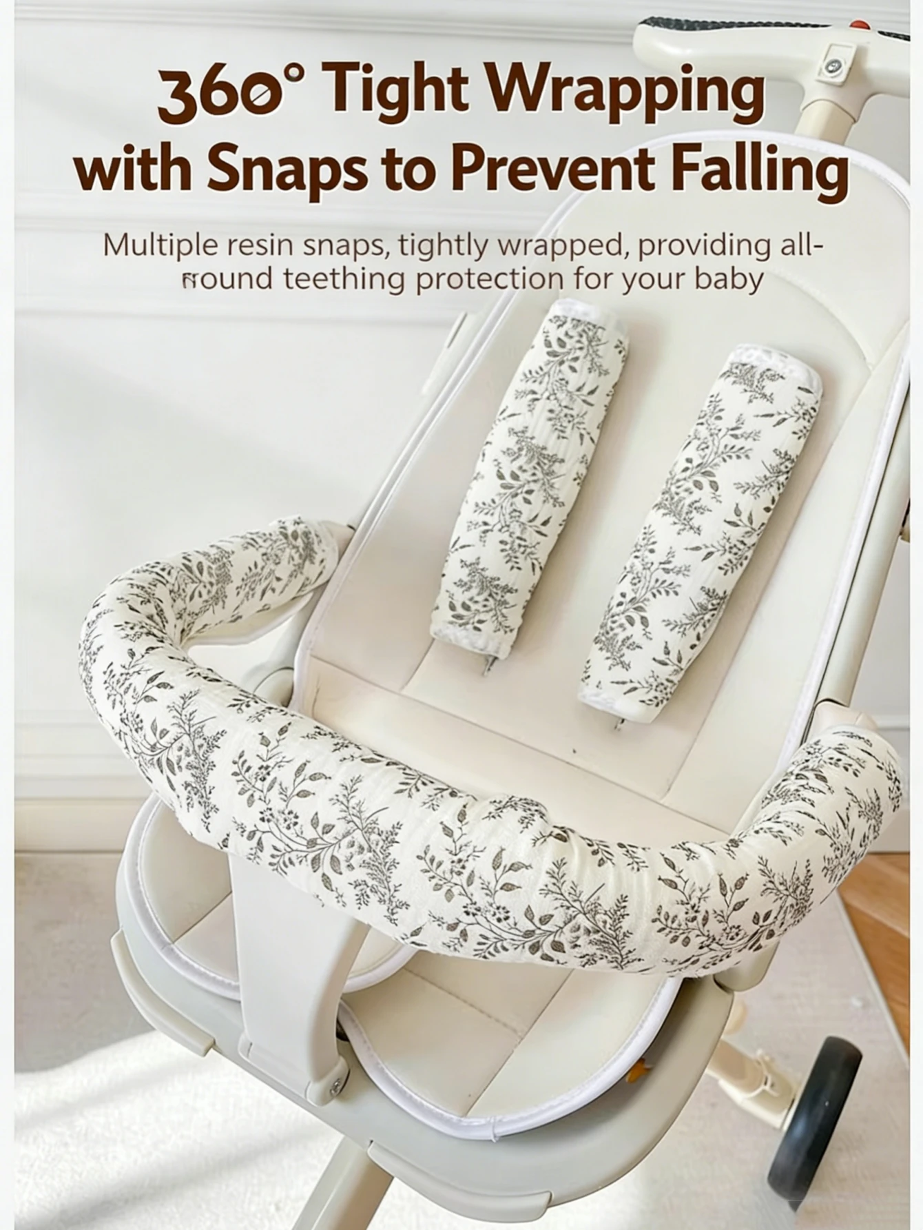 Baby Stroller Armrest Cushion, Wear-Resistant Washable Handlebar Protector Soft Comfort Handle Cushion Accessories