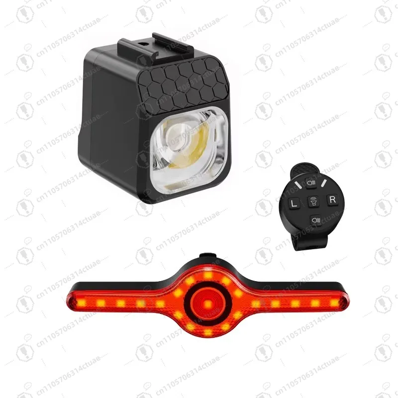 1 Set 2025 Wireless Remote Bike Light - Front & Rear Lamp with High/Low Beam, Turn Signal & Brake Sensor