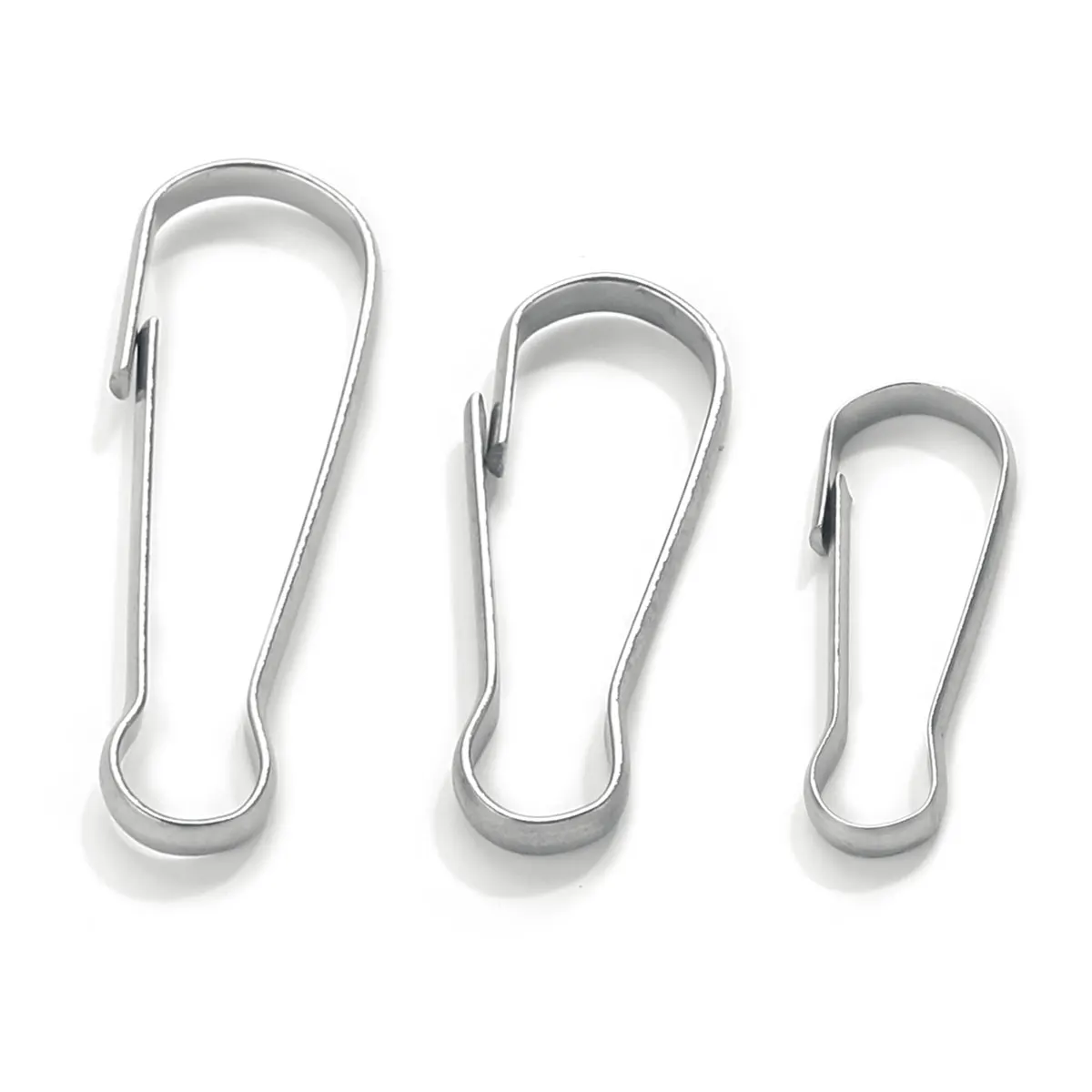

20/40/100 шт. карабины из нержавеющей стали, металлические пружинные зажимы-крючки для сумок, коннекторы для брелоков, ключниц, идентификационных карт, для рукоделия