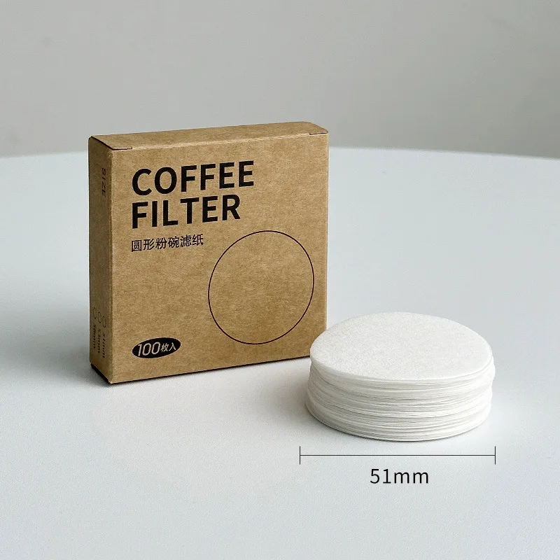 Punana 100 Pcs Coffee Paper Filter for Espresso Coffee Maker, 51mm/58mm Unbleached Espresso Filter Puck Screen Portafilter Paper