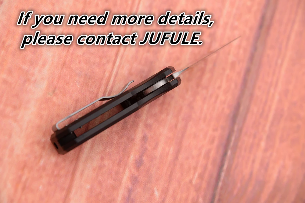 سكين قابل للطي من JUFULE طراز 2023 Runt 5 Wharncliffe Mark 20CV مصنوع من الألومنيوم مع مقبض للمعسكر والصيد في الخارج