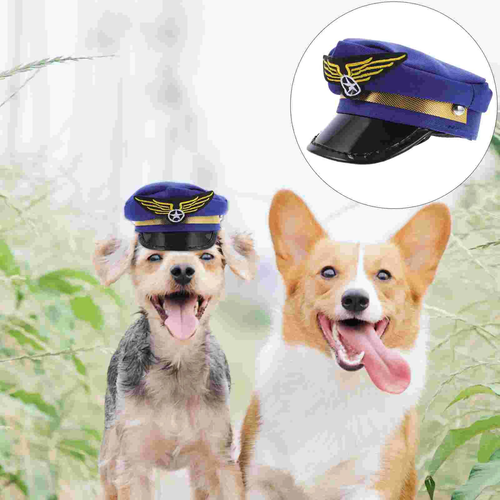 Cat Posing Hat Caps Dog Pet Headgear Comfortable Small Prop Halloween Polyester Dad Pilot