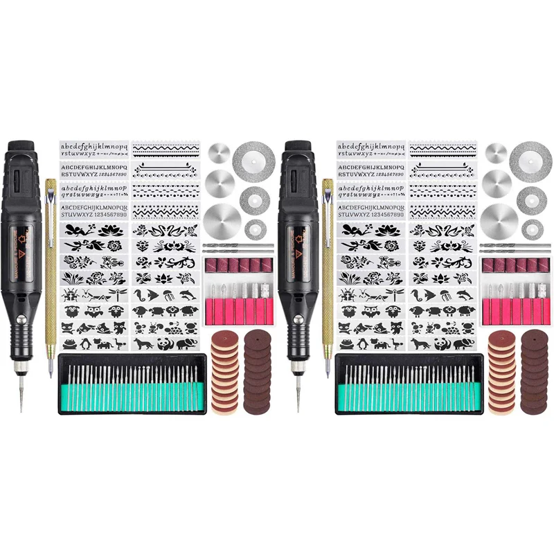 

216 Pcs Electric Engraving Tool Kit, Multi-Functional Corded Mini Engraver Etching Pen DIY Rotary Tool Set(EU Plug)-A73I
