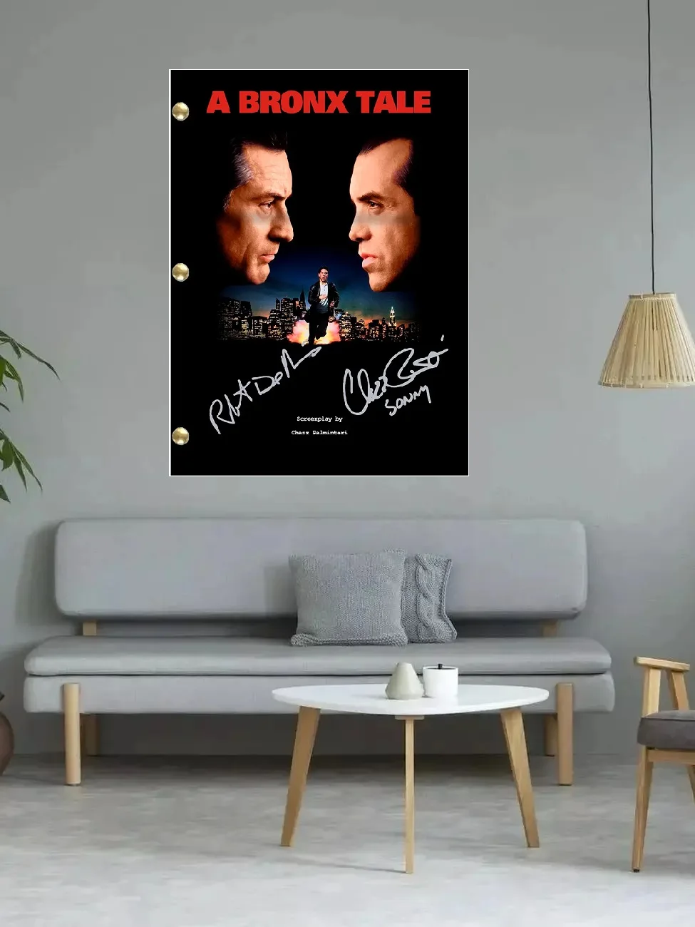 A Bronx Tale Movie Autographed Signed, Print Art Canvas Poster, For Living Room Decoration, Home Wall Decor Picture