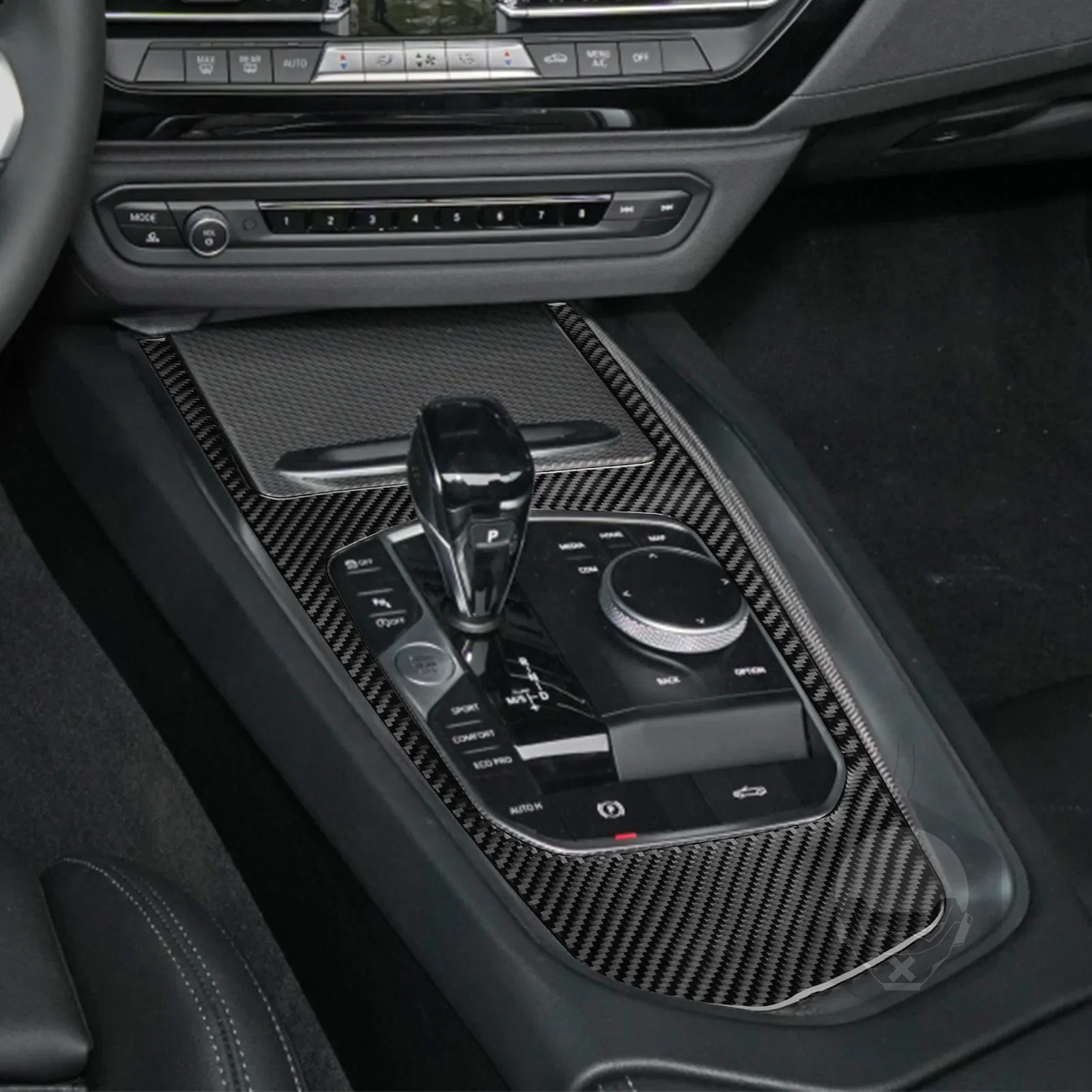 For BMW Z4 G29 2017-2024 Real Carbon Fiber Central Gear Shift Panel Decorative Cover Car Interior Modified Accessories Sticker