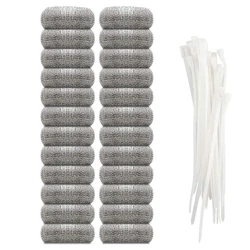 24Pieces Lint Traps Washing Machine Lint Trap Snare Laundry Mesh Washer Hose Filter with 24 Pieces Cable Ties