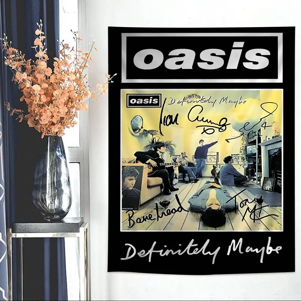 Band T-The R-Rain Cool O-Oasis Tapestry Art Printing Japanese Wall Tapestry Anime Wall Hanging Home Decor