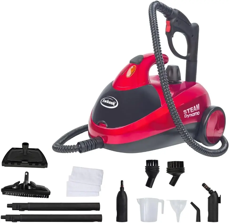 

Dynamo Steam Cleaner for Chemical-Free Cleaning, Multipurpose with Attachments, Portable, Multi-surface, For Carpets, Til