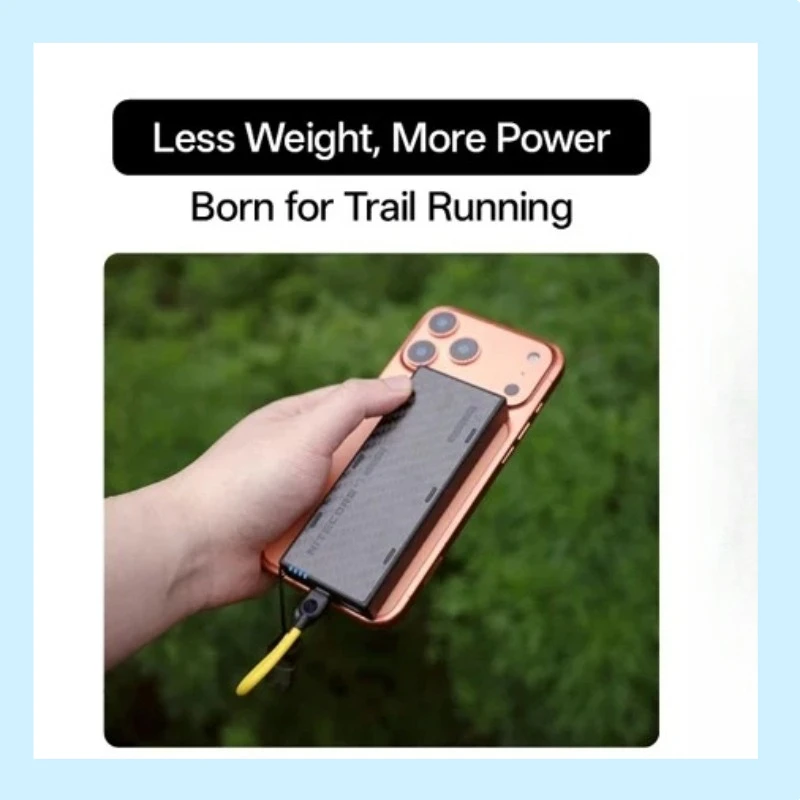 NITECORE NB10000 Gen4 Ultralight Carbon Fiber Power Bank 10000mAh IPX7 22.5W Fast Charge for Outdoor Travel Camping Setup