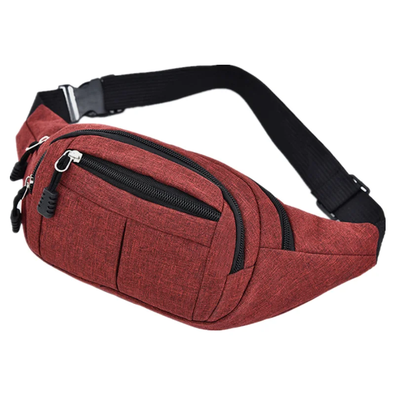 Men's Breast Package Waterproof Outdoor Sports Bag Canvas Pouch Korean-style Waist Bag Fanny Pouch Crossbody Male Banana Bag