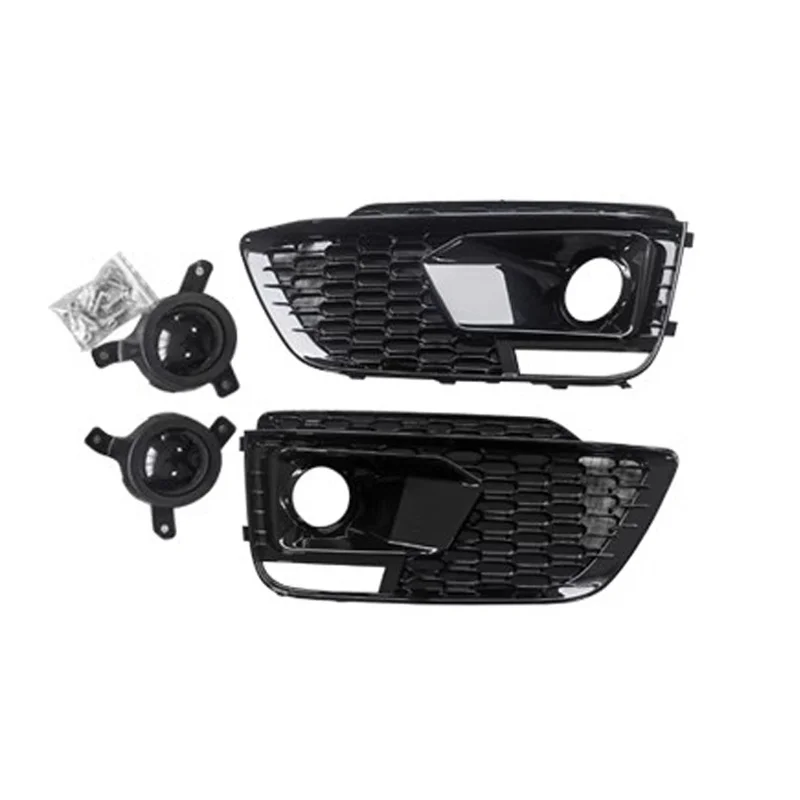 2x Front Bumper Fog Light Grill For AUDI Q5 S-Line 2018-2020 Fog Lamp Cover Sport RSQ5 Style Accessories 80D807679M 80D807680M image 3