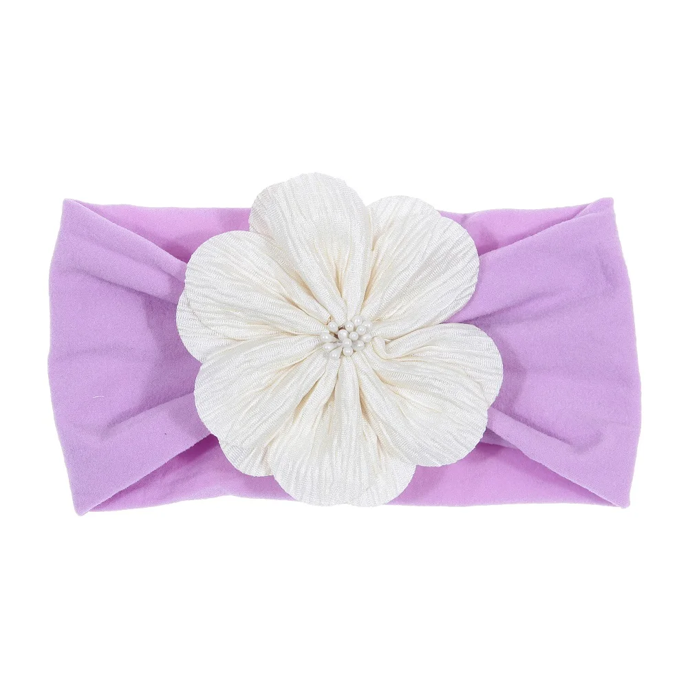 New Soft Newborn Toddler Flower Headwraps Cute Elastic Baby Girls Knot Nylon Turban Headband Photo Props Hair Accessories