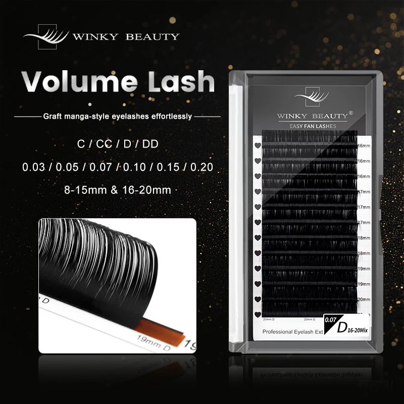 12Rows Mink Lashes  Individual Supplies Natural  False Eyelashes  Matte Black 8~16mm Handmade Eyelash Extension for Makeup