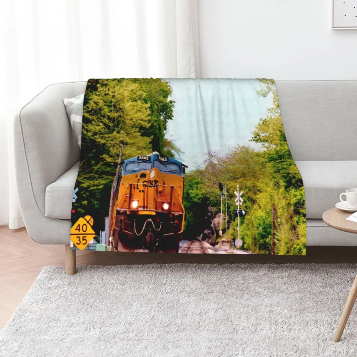 CSX Locomotive 3283 Approaching Harpers Ferry Throw Blanket bed plaid Luxury cosplay anime Sofa Quilt for winter Thin Blankets