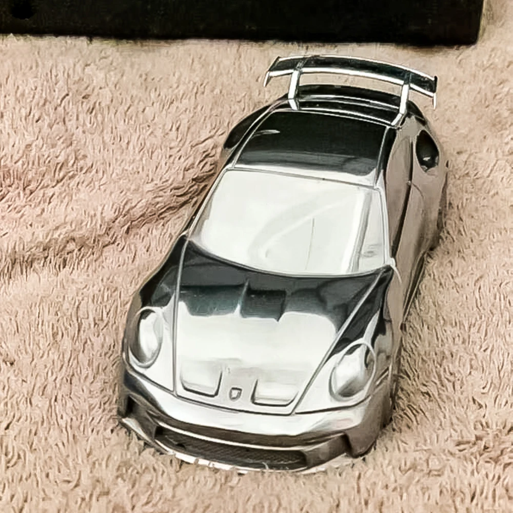 

1/43 Scale 911 992 GT3 Paperweight Solid Aluminum Chrome Limited Edition