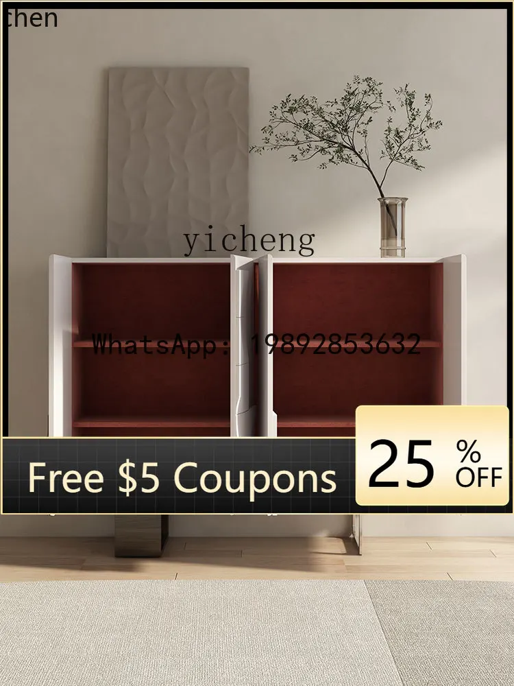 

AA lig luxury cream style cabinet large-capacity locker at the door of the home entrance foyer