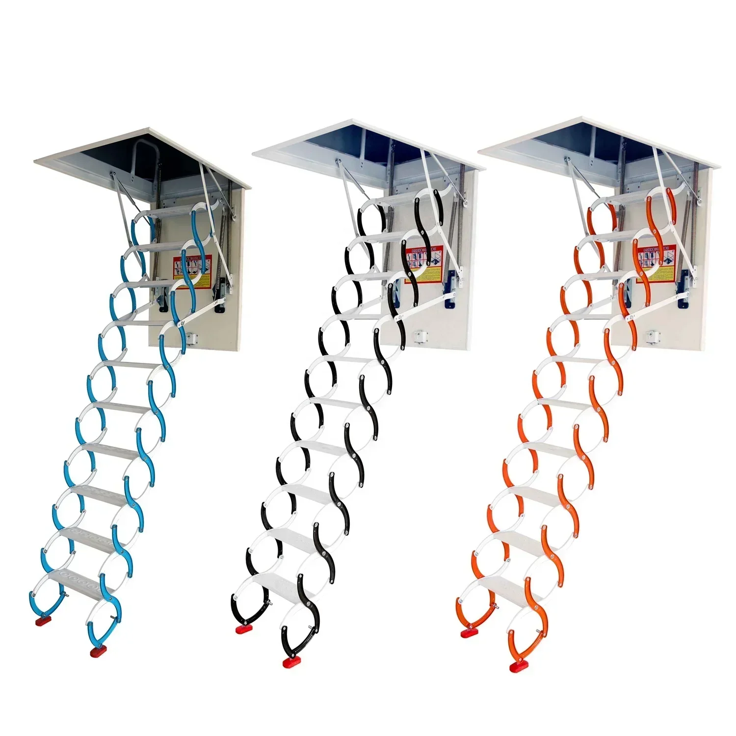 บันไดอลูมิเนียมแบบดึงลงได้ ขั้นเดียว ตรง