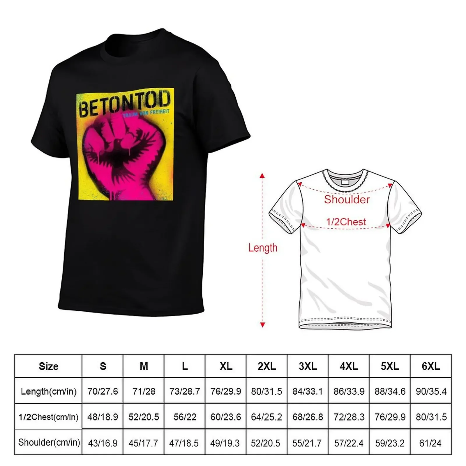 Betontod - Traum von Freiheit album 2015 T-Shirt graphics graphic shirts baggy shirts Men's t-shirt