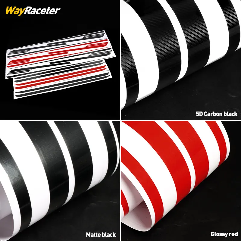 Car Waist Line Carbon Fiber Vinyl Decal Door Side Stripes Skirt Sticker For BMW M2 G87 2024 2023 2025 M Performance Accessories