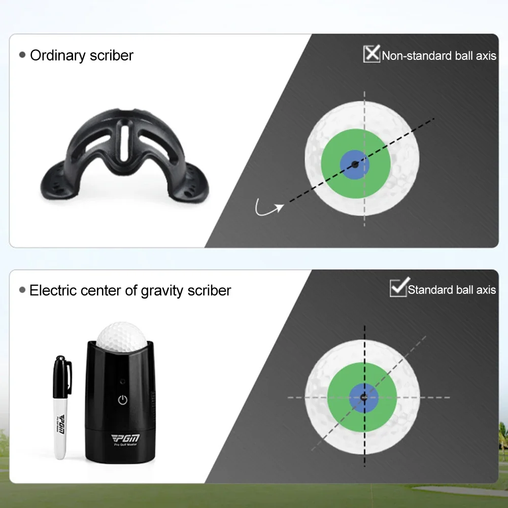 Golf Electric Scriber Kit Finds Gravity Distribution Line Golf Ball Liner Alignment Tool Ball Spot Marker Tool Golf Accessories