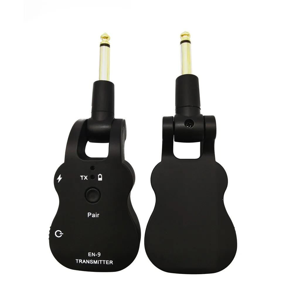 Sistema receptor y transmisor de Audio inalámbrico UHF de 2,4G, recogida recargable por USB para guitarra eléctrica, bajo, instrumento Musical Acc